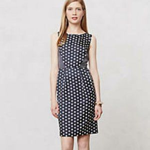 Anthropologie Kachel Polka Dot Silk Dress